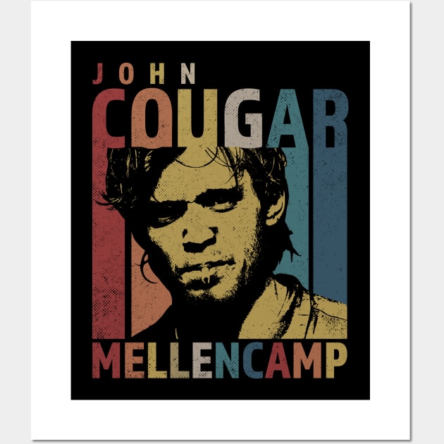 Retro Men John Cougar Gift For Fans Wall Art by FrancisMcdanielArt